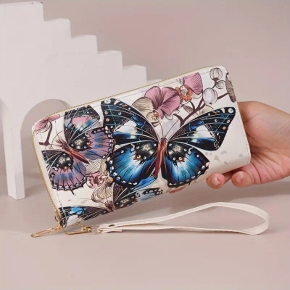 Butterfly Print Wristle Wallet. New! - Picture 1 of 4